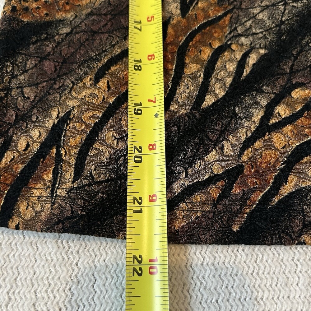 Vtg USA Made Animal Print Leopard Top Sz M Sheer Stretch Brittany Black - Picture 10 of 12